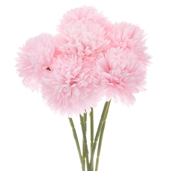 Uxcell Artificial Chrysanthemum Ball Flowers, Faux Hydrangea Silk Bouquets for Home/Wedding Light Pink