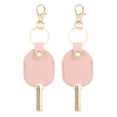 thumbnail image 1 of Uxcell Leather Key Sleeve 2Pcs Broken Car Key Loop Replacement Clasp for Women Pink, 1 of 5