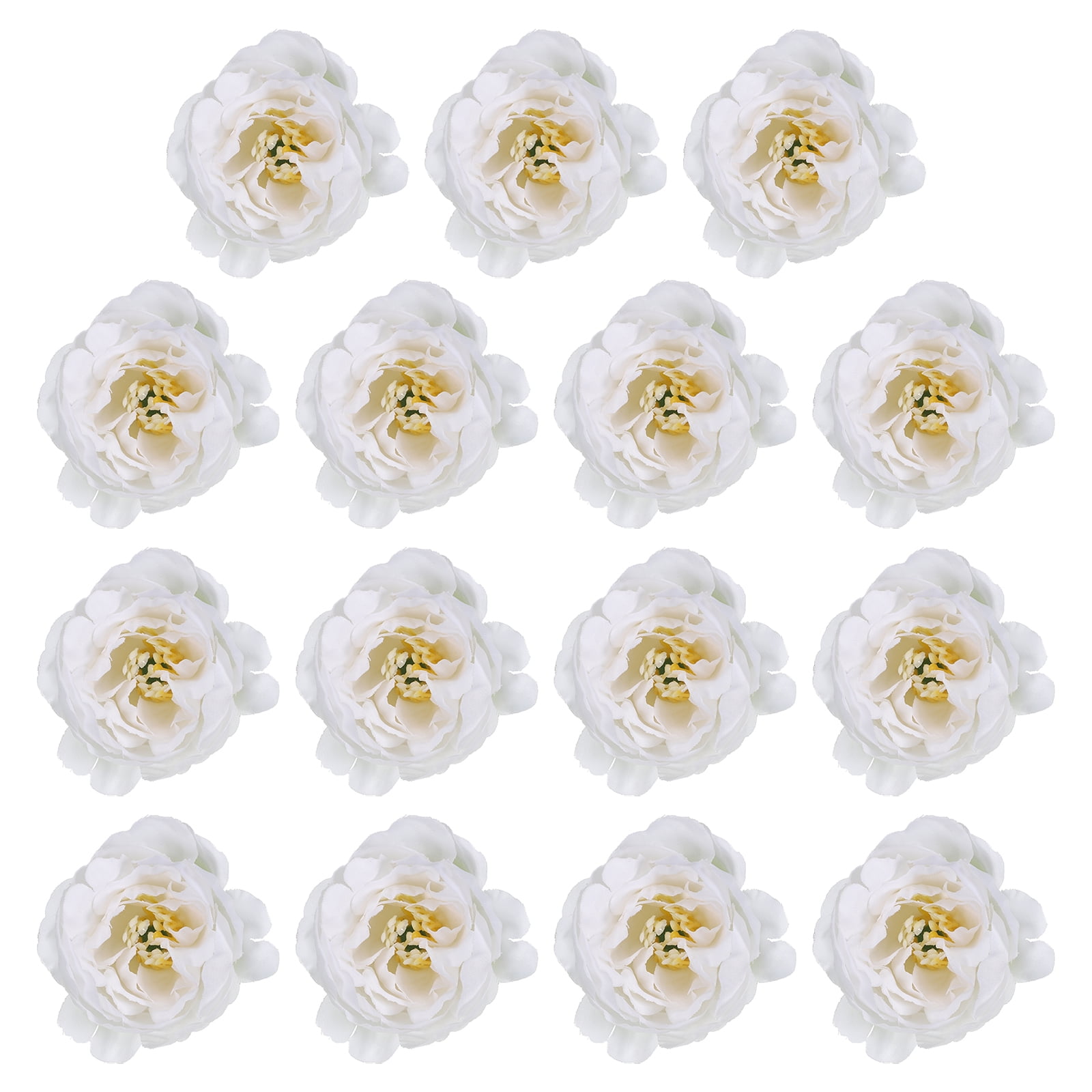 Uxcell Artificial Flower Head Fake Flowers Heads Bulk Silk Peony Heads ...