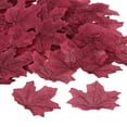 thumbnail image 1 of Uxcell Artificial Leaves Fall Maple Autumn Fake Leaf Decoration, Coffee Yellow 200 Pack, 1 of 5