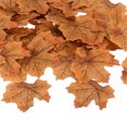 thumbnail image 1 of Uxcell Artificial Leaves Fall Maple Autumn Fake Leaf Decoration, Coffee Yellow 300 Pack, 1 of 5