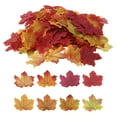 thumbnail image 1 of Uxcell Artificial Leaves Mixed Fall Maple Autumn Fake Leaf Decoration, 8 Assorted Color 400 Pack, 1 of 5