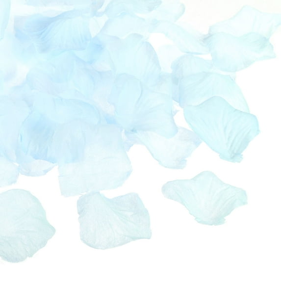 Uxcell Artificial Rose Petals Silk Flower Decoration Supplies for Wedding Decor, Light Blue 2000Pcs