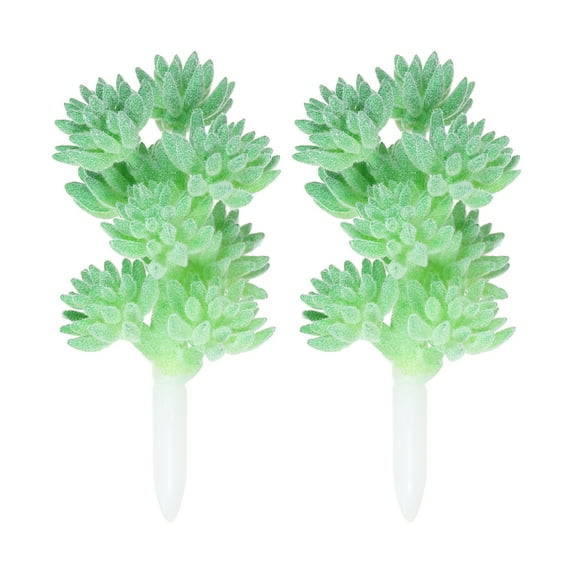 Uxcell Artificial Succulent Plants Fake Succulents Plant Unpotted Realistic Textured Succulents Green 2 Pack