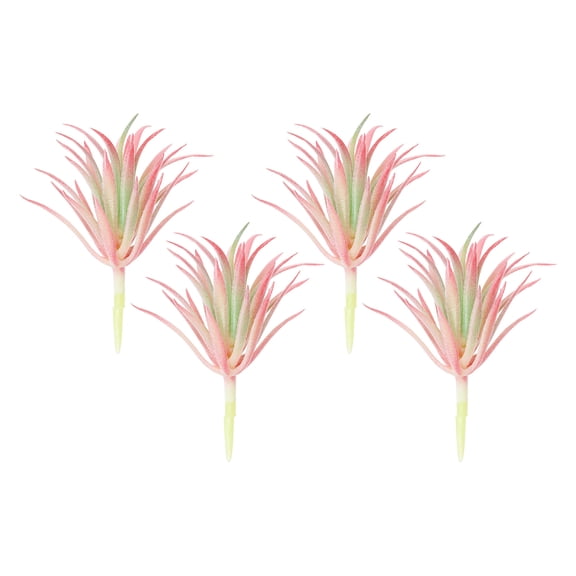 Uxcell Artificial Succulent Plants Small Fake Plants Faux Succulents Plant Unpotted Pink 4 Pack