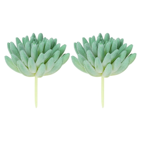 Uxcell Artificial Succulent Plants Unpotted Fake Succulents Simulation Plants Green 2 Pack
