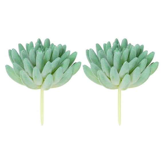 Uxcell Artificial Succulent Plants Unpotted Fake Succulents Simulation Plants Green 2 Pack