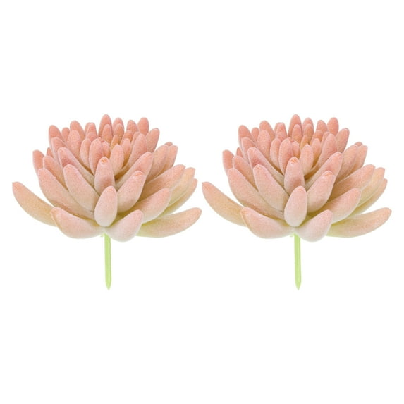 Uxcell Artificial Succulent Plants Unpotted Fake Succulents Simulation Plants Orange 2 Pack