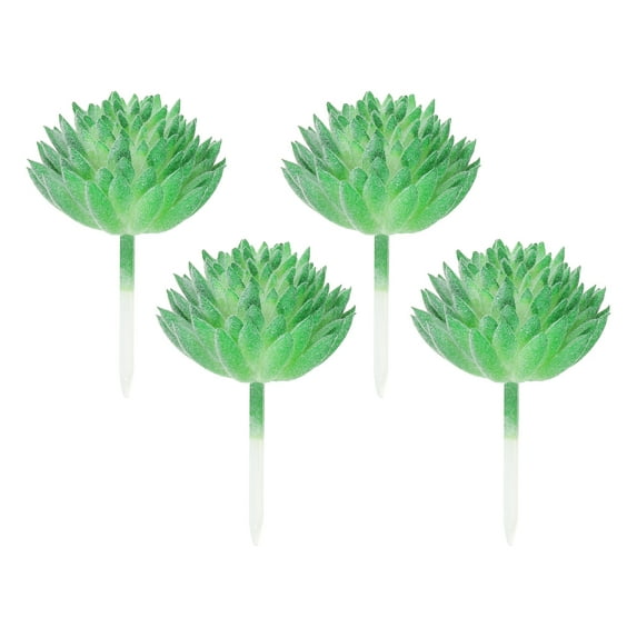 Uxcell Artificial Succulents Picks Unpotted Faux Succulent Small Fake Succulent Plants Green 4 Pack