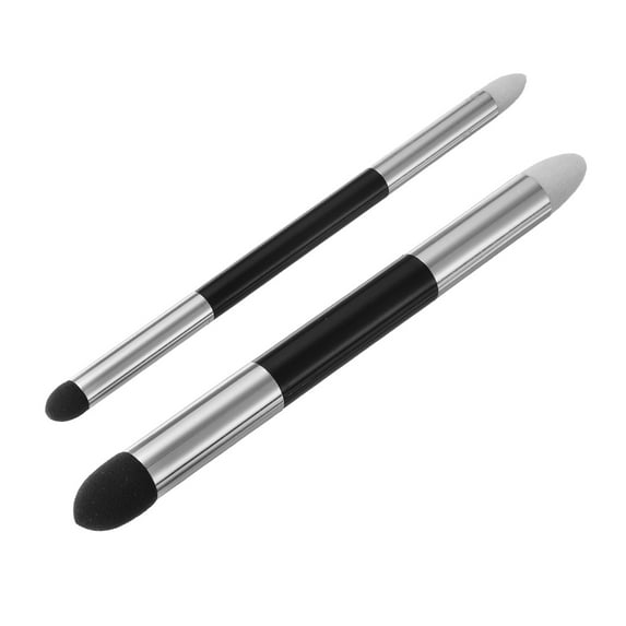 Uxcell Artist Blending Sponge Pen, 2 Pcs Double Headed Rubbing Sketch Pen Brush for Artist Lightening Highlight, Silver