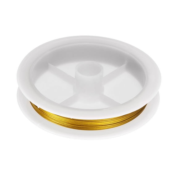 Uxcell Artistic Wire 66ft 28 Gauge Stainless Steel Craft Jewelry Wrapping Wire, Gold