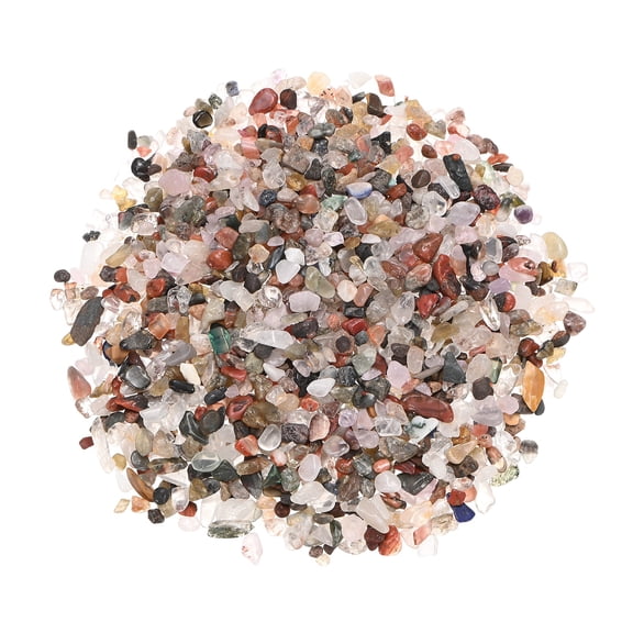 Uxcell Assorted Tumbled Chips Stone, 5-7 mm Crushed Quartz Pieces for Decor