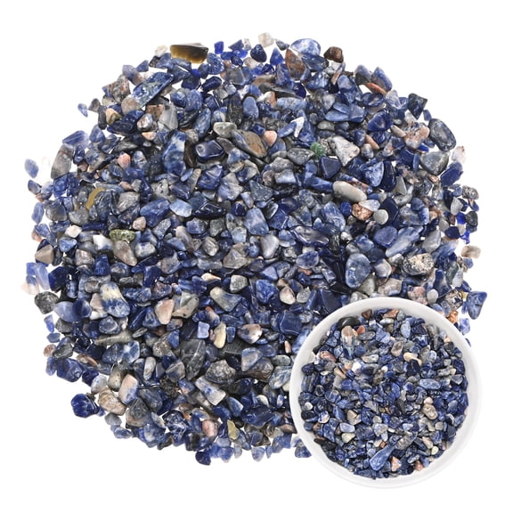 Uxcell Assorted Tumbled Chips Stone, 5-7 mm Crushed Quartz Pieces for Decor