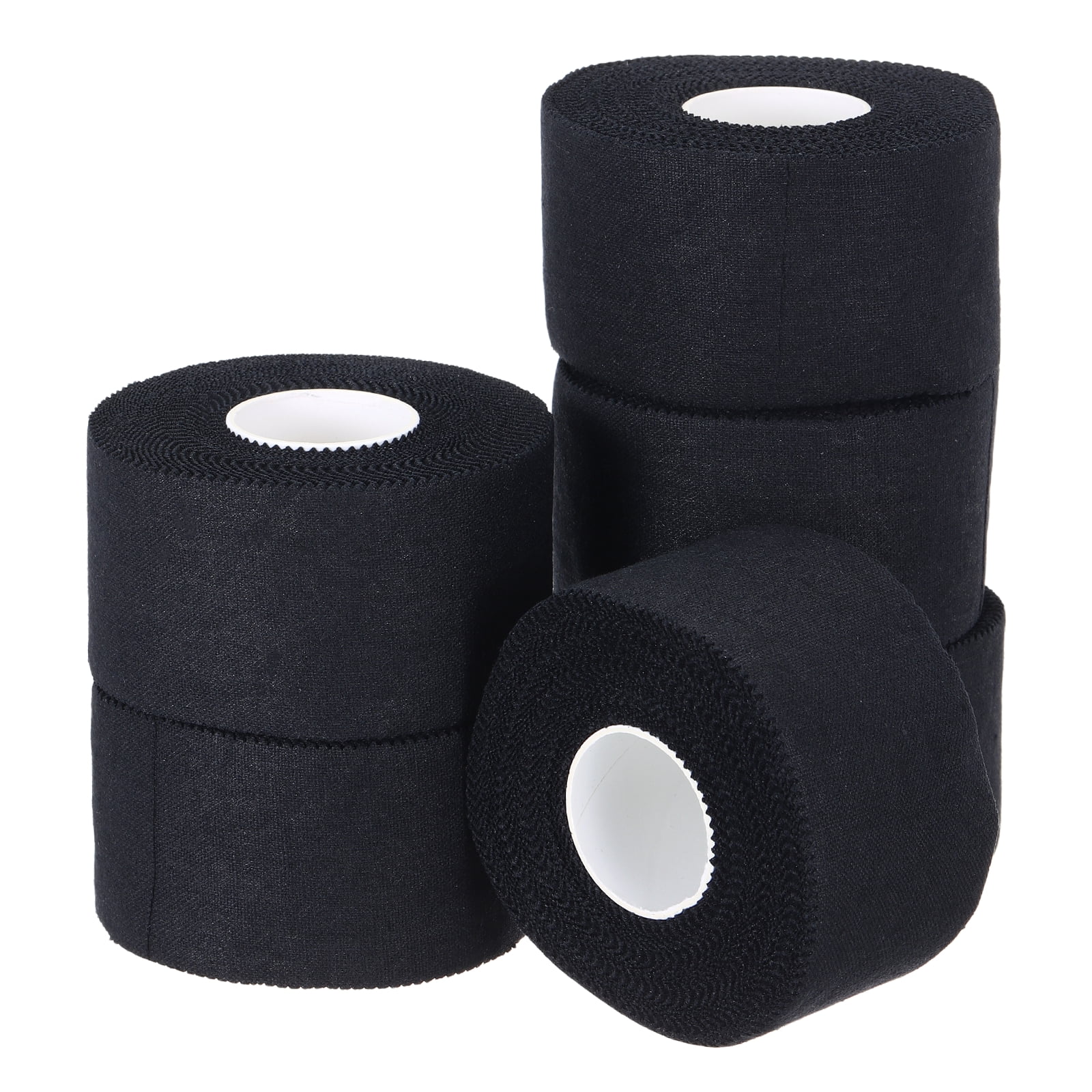 Uxcell Athletic Sports Tape Strong Adhesive Easy Tear with Serrated Edges - 1.5 in x 30 Ft, 6 Rolls, Black