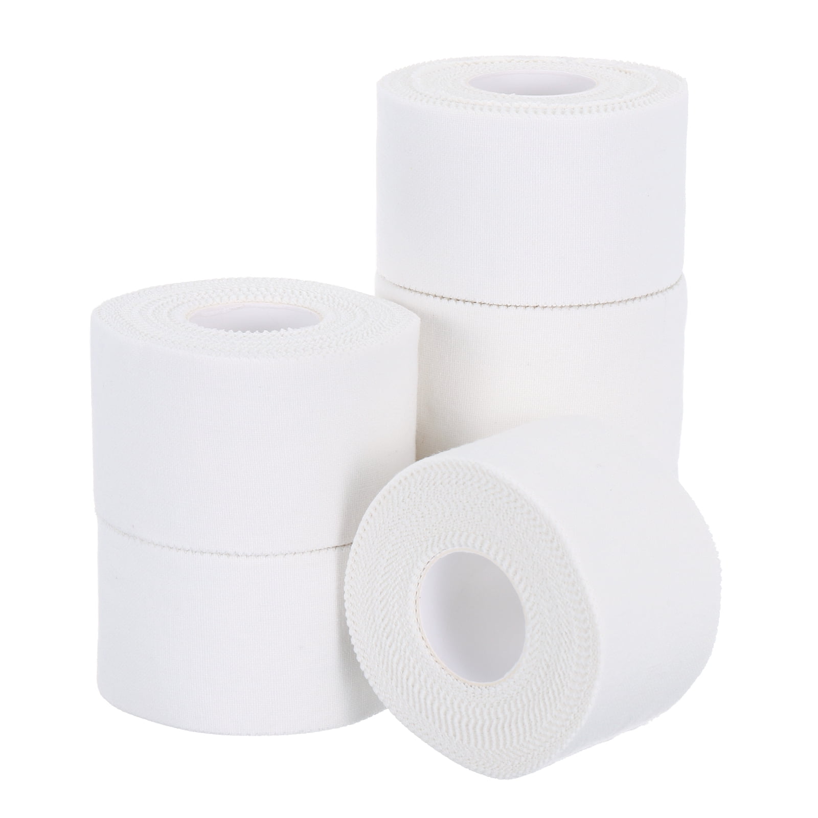Uxcell Athletic Sports Tape Strong Adhesive Easy Tear with Serrated Edges - 1.5 in x 30 Ft, 6 Rolls, White