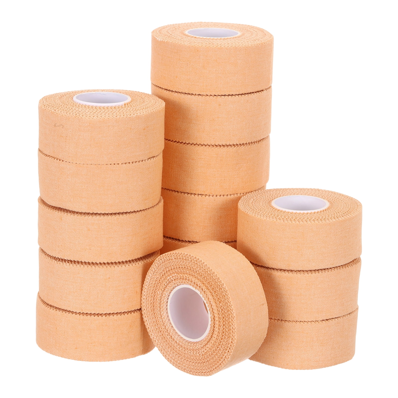 Uxcell Athletic Sports Tape Strong Adhesive Easy Tear with Serrated Edges - 1 in x 30 Ft, 15 Rolls, Ecru