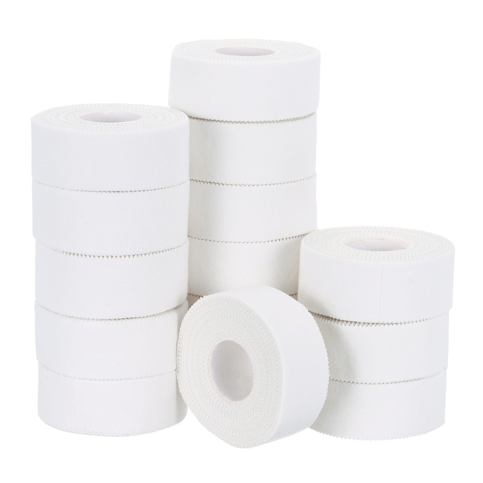 Uxcell Athletic Sports Tape Strong Adhesive Easy Tear with Serrated Edges - 1 in x 30 Ft, 15 Rolls, White