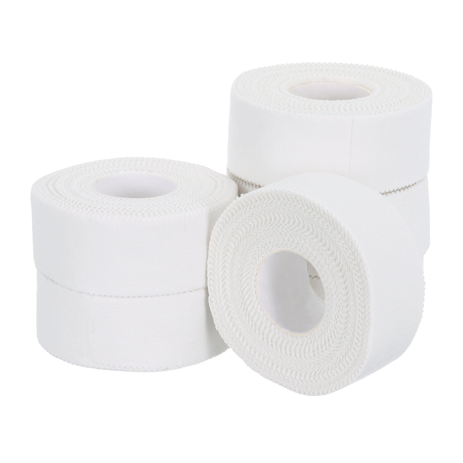 Uxcell Athletic Sports Tape Strong Adhesive Easy Tear with Serrated Edges - 1 in x 30 Ft, 6 Rolls, White