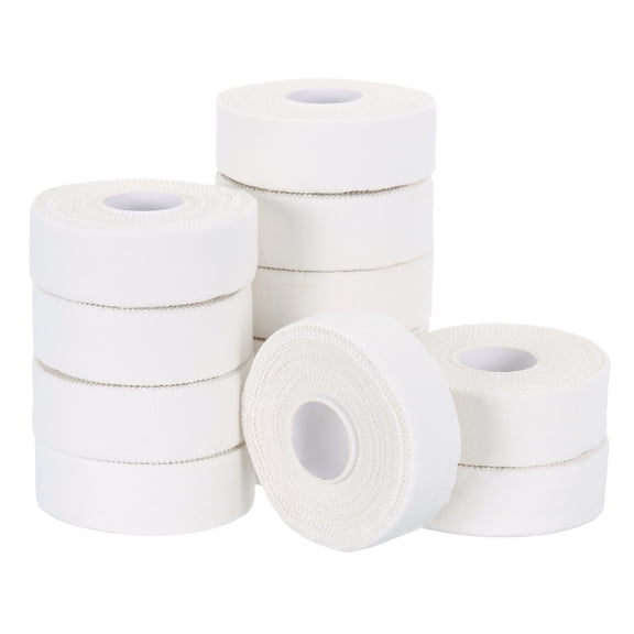 Uxcell Athletic Sports Tape Strong Adhesive Easy Tear with Serrated Edges - 1 in x 45 Ft, 12 Rolls, White
