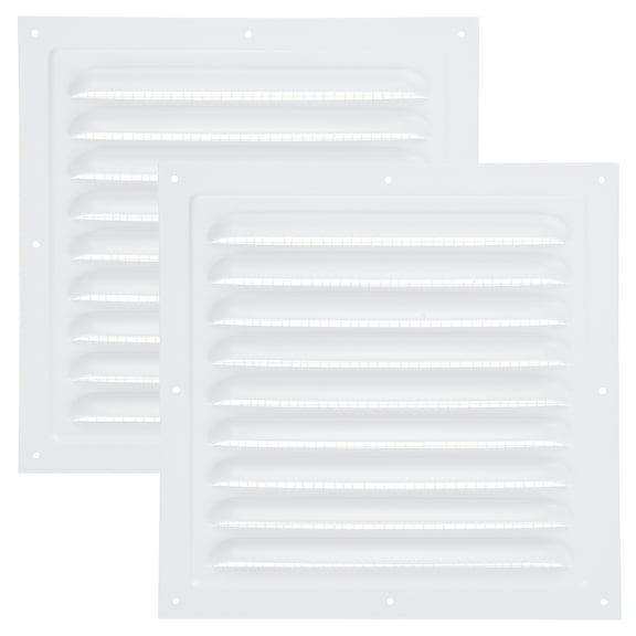 Uxcell Attic Vent Cover, 8 x 8 Inch, Aluminum Alloy Gable Vent Grille, Louvered and Screen Mesh