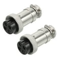 thumbnail image 1 of Uxcell Aviation Connector GX16 4 Pins 16mm Silver Female Wire Panel Docking Connector 2 Pack, 1 of 6