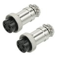 thumbnail image 1 of Uxcell Aviation Connector GX16 5 Pins 16mm Silver Female Wire Panel Docking Connector 2 Pack, 1 of 6
