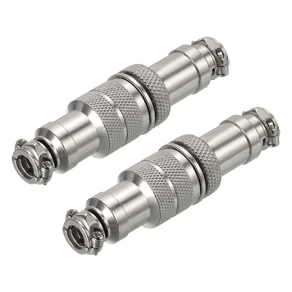 Uxcell Aviation Connector GX16 9 Pins 16mm Silver Male Female Wire Panel Docking Connector 2 Pack