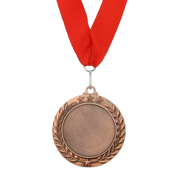 Uxcell Award Medal, Place Winner Medal with Yellow Neck Ribbon Prize Medal Bronze