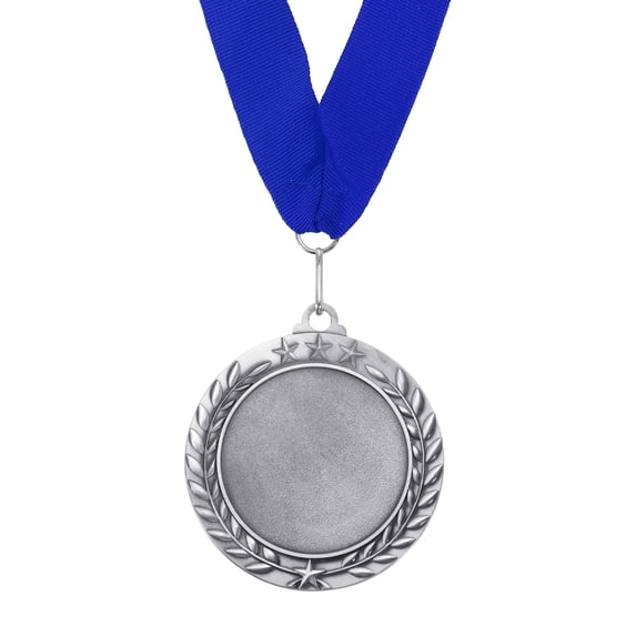 Uxcell Award Medal, Place Winner Medal with Yellow Neck Ribbon Prize Medal Silver