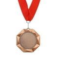 thumbnail image 1 of Uxcell Award Medal for Sports, Academic Events, and Employee Recognition with Customizable Blank Surface and Neck Ribbons Bronze, 1 of 7
