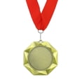 thumbnail image 1 of Uxcell Award Medal for Sports, Academic Events, and Employee Recognition with Customizable Blank Surface and Neck Ribbons Gold, 1 of 7