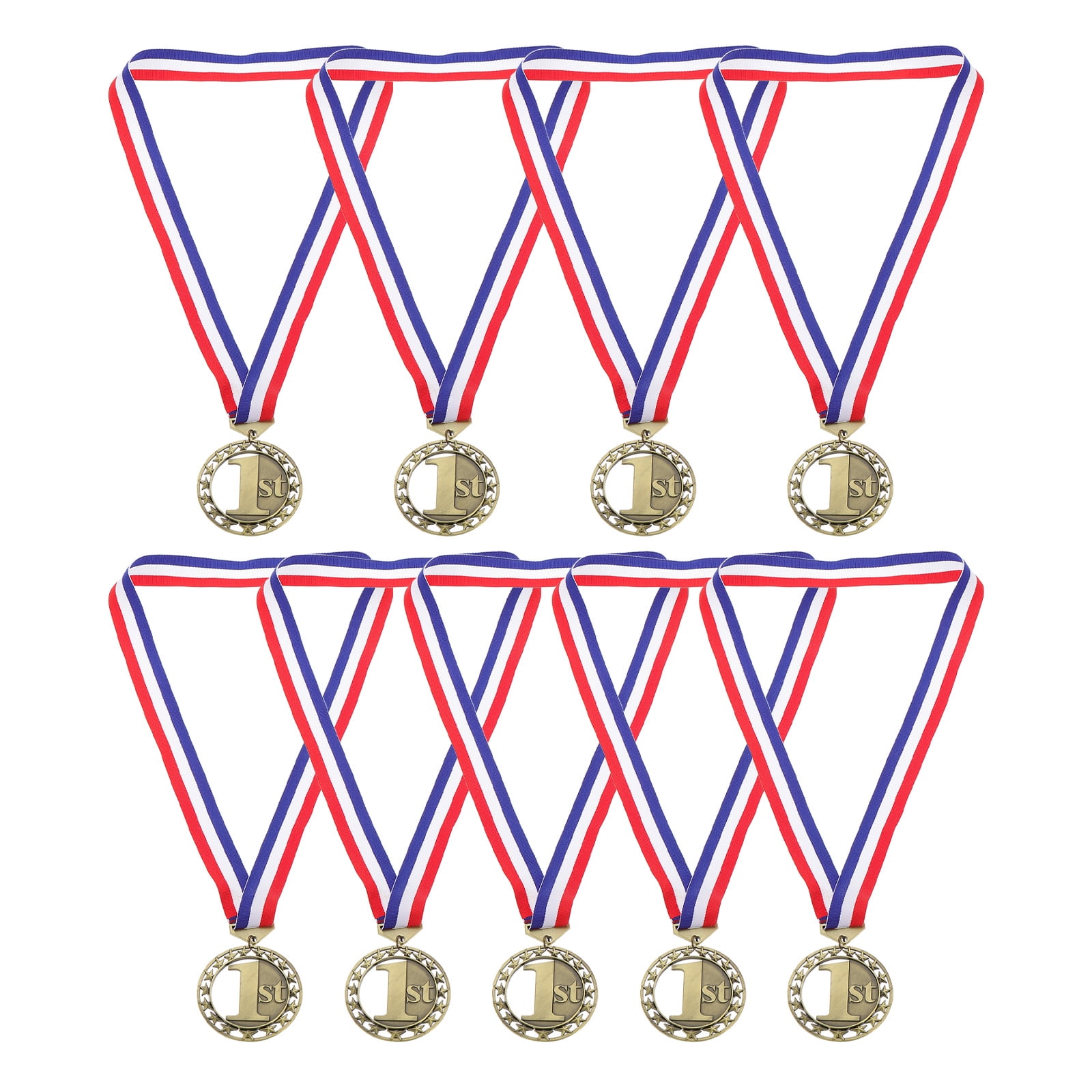 Uxcell Award Medals, 9 Pcs 1st Metal Competition Medals, Gold
