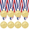 thumbnail image 1 of Uxcell Award Medals Metal Winner Medals with Neck Ribbon for Sport Competition Party Favor Gold, 1 of 7