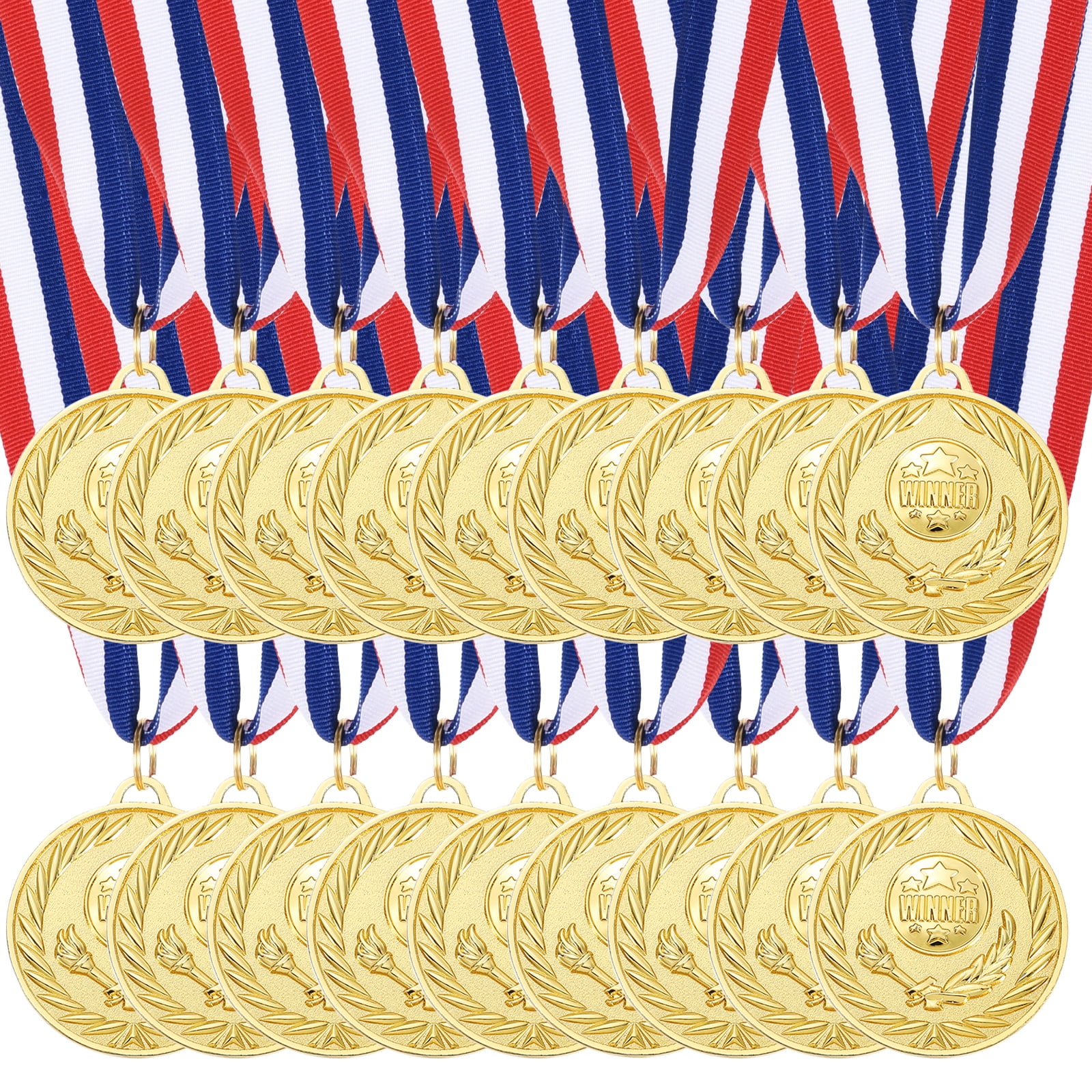 Uxcell Award Medals, Metal Winner Medals with Neck Ribbon for Sports ...