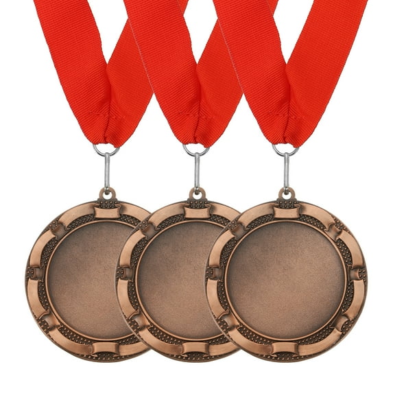 Uxcell Award Medals Place Winner Medals with Red Ribbon Prize Medals for Competitions Sport Meetings Spelling s Bronze