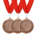 thumbnail image 1 of Uxcell Award Medals, Place Winner Medals with Yellow Neck Ribbon Prize Medal for Competitions Bronze, 1 of 7