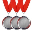 thumbnail image 1 of Uxcell Award Medals, Prize Medals Winner Medals with Neck Ribbon for Competitions Sports Event Silver, 1 of 7