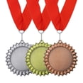 thumbnail image 1 of Uxcell Award Medals, Prize Winner Medals with Red Neck Ribbon Medals for Meetings Multicolor, 1 of 7
