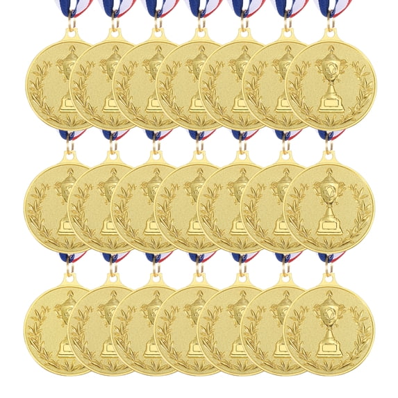 Uxcell Award Metal, Winner Award Medals Prize with Neck Ribbon Red White Blue Gold