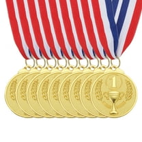 Uxcell Award Metals, Prize Medals Trophy Winner Medals with Neck Ribbon Gold