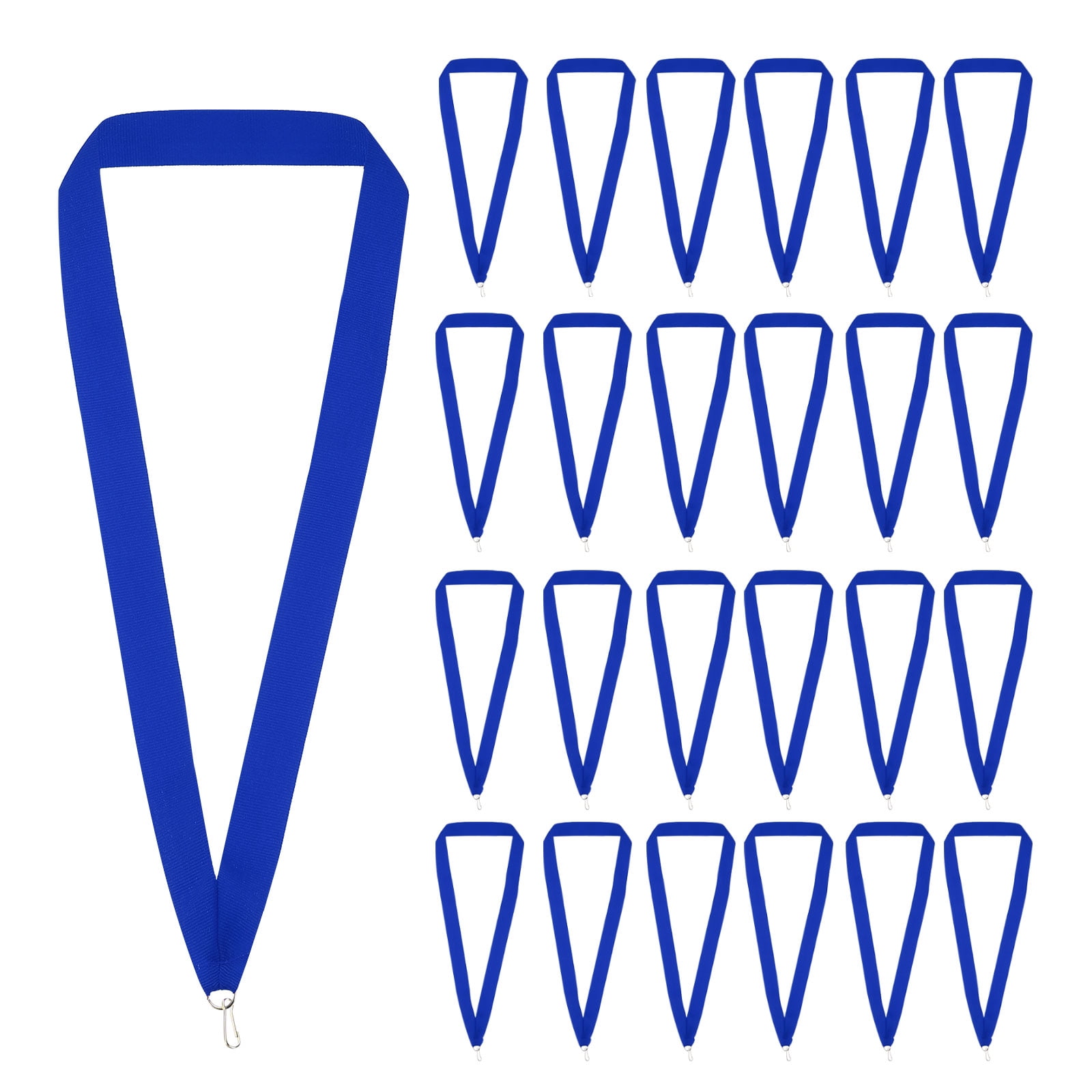 Uxcell 50Pcs Award Neck Ribbons with Snap Clip Medal Lanyards Blue