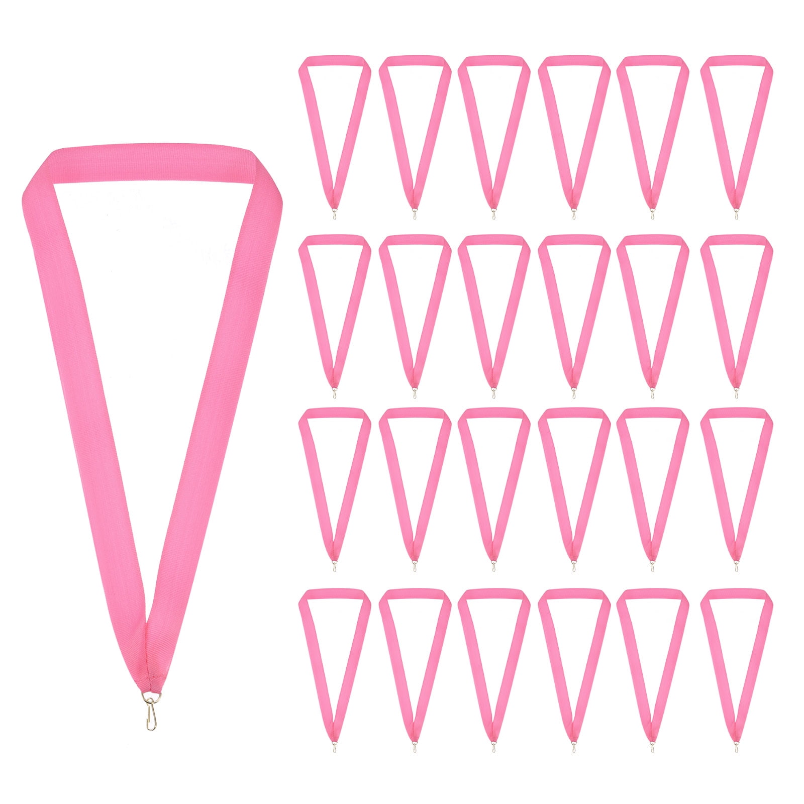 Uxcell 50Pcs Award Neck Ribbons with Snap Clip Medal Lanyards Pink