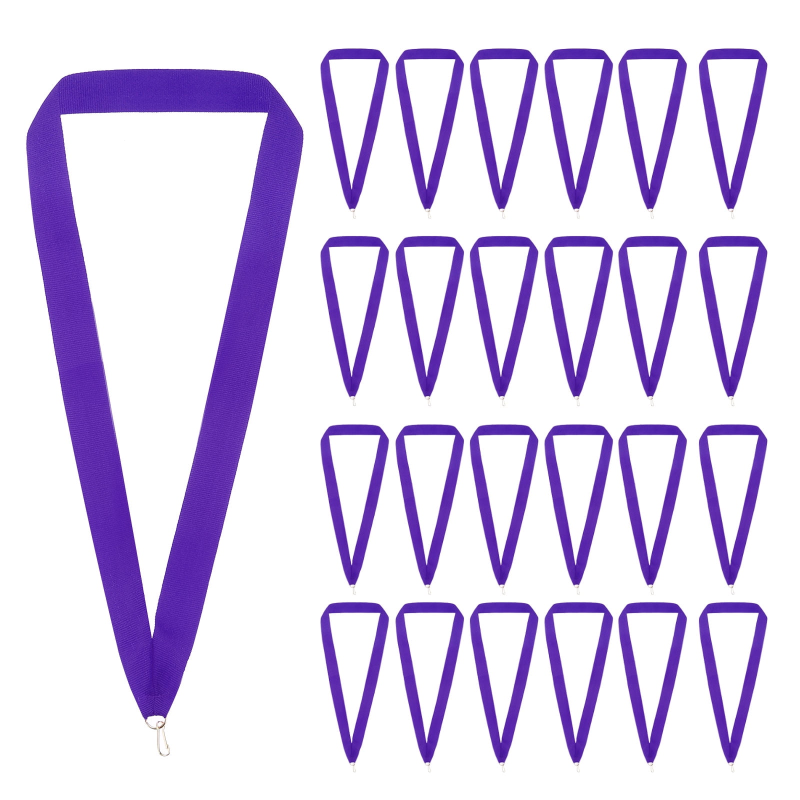 Uxcell 50Pcs Award Neck Ribbons with Snap Clip Medal Lanyards Purple