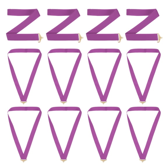 Uxcell Award Neck Ribbons, Polyester Medal Lanyards with Snap Clip Blank Award Ribbon Purple
