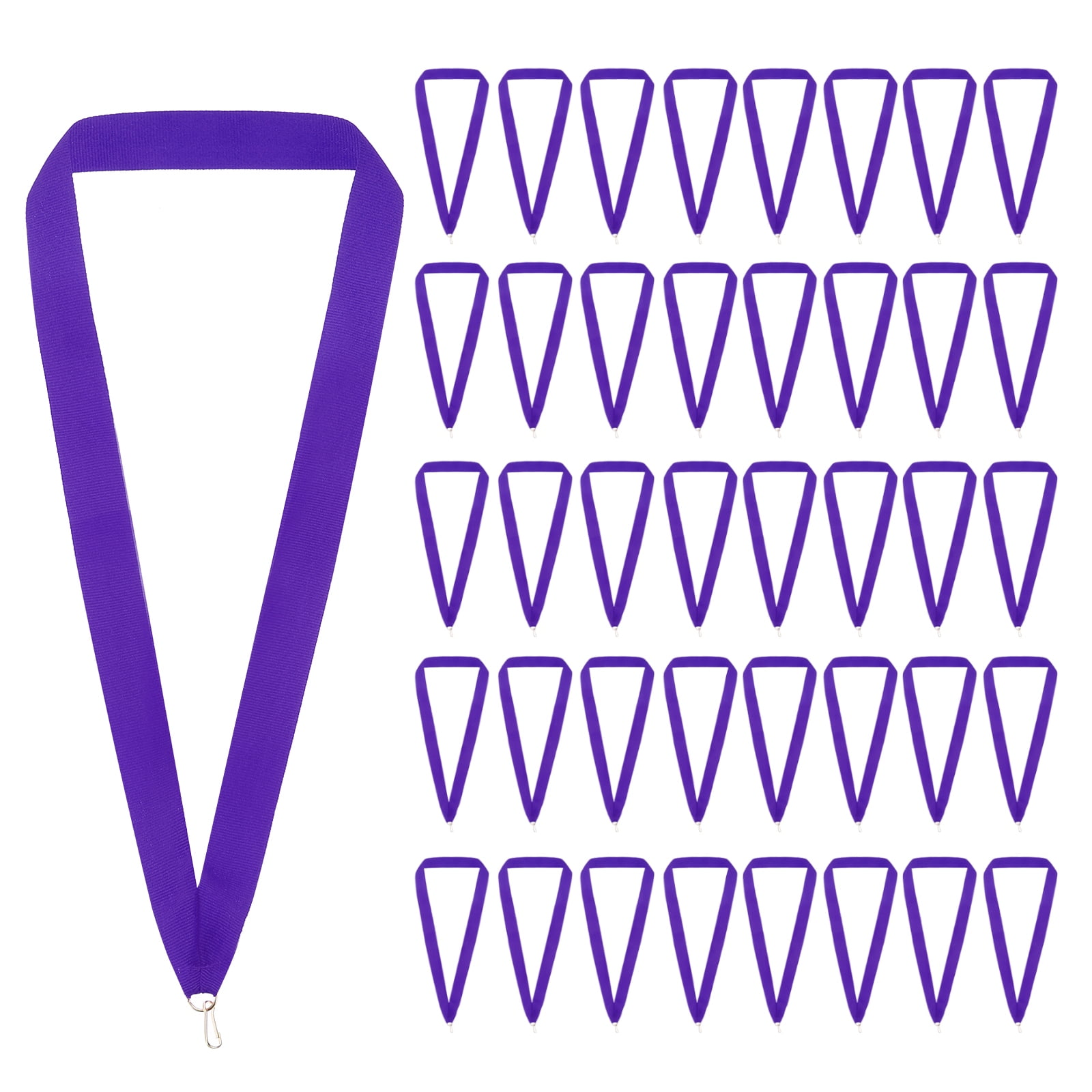 Uxcell Award Neck Ribbons with Snap Clips Polyester Medal Lanyards for Competitions Purple 100 Pack