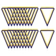 thumbnail image 1 of Uxcell Award Neck Ribbons with Snap Clips, Polyester Striped Medal Lanyards Ribbon, Blue Golden 20Pcs, 1 of 6