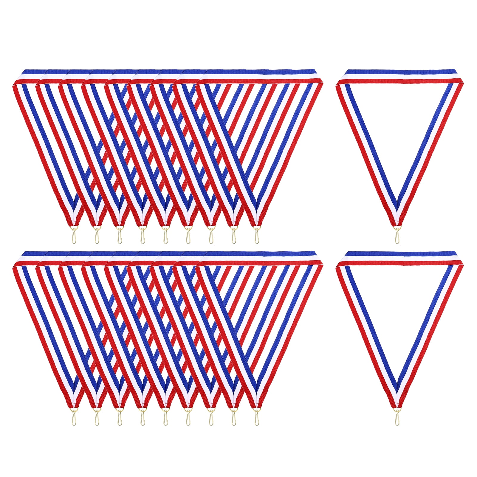 Uxcell Award Neck Ribbons with Snap Clips, Polyester Striped Medal ...
