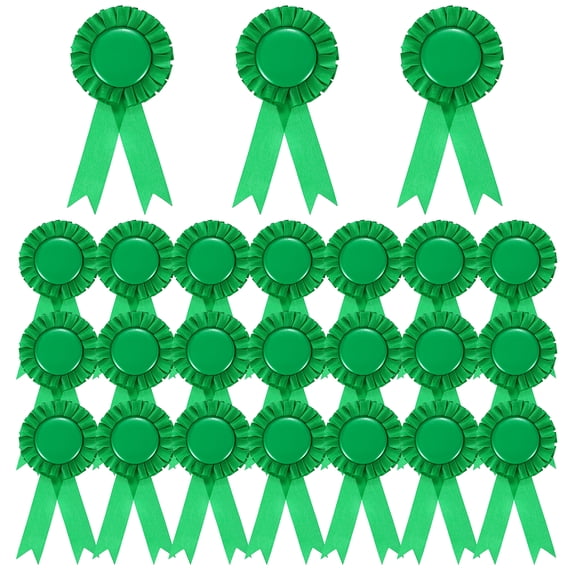 Uxcell 24 Pcs Award Ribbons 1st, 2nd, 3rd Place Winner Rose Bow Ribbon Prize, Green