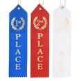 thumbnail image 1 of Uxcell Award Ribbons Prize Medal Ribbon with Event Card and Rope for Special Occasions Blue/Red/White, 1 of 7