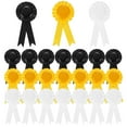 thumbnail image 1 of Uxcell Award Ribbons, Winner Recognition Ribbon Participation Medal Ribbon for Competitions Yellow, Black, White, 1 of 7